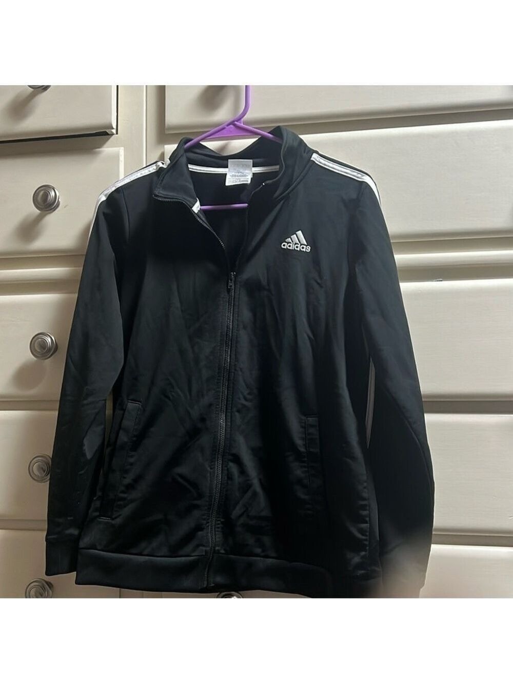 ADIDAS used unisex jacket with hood size L/G (14-16) - Picture 3 of 3